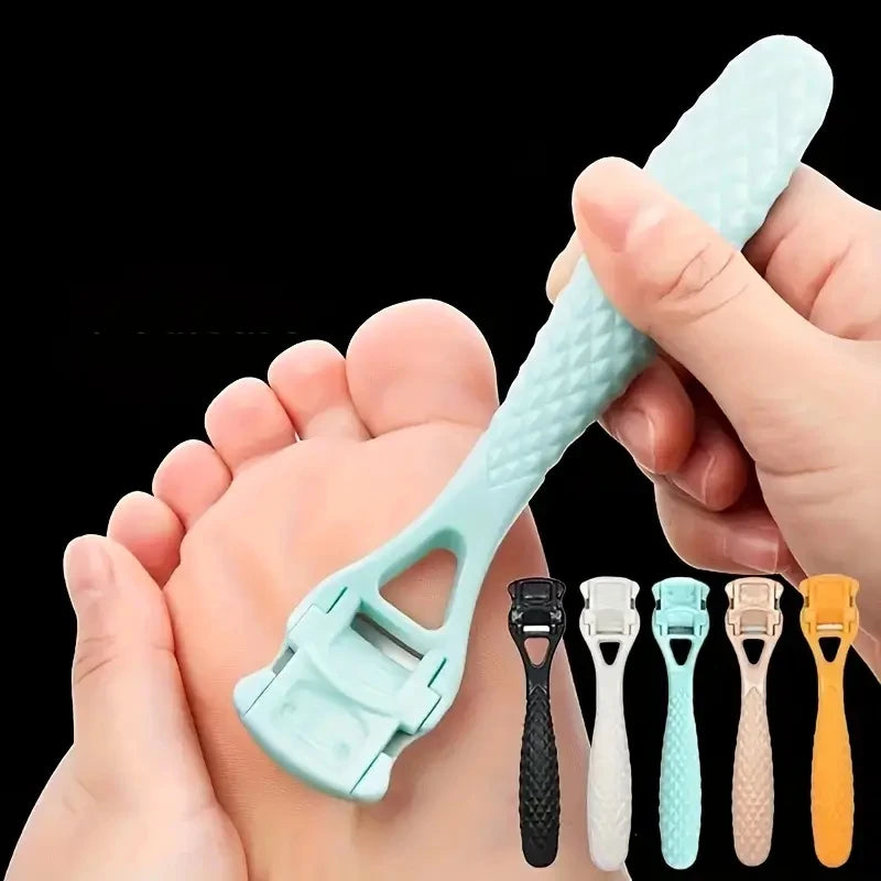 Multicolor stainless steel foot scraper for callus and dead skin removal on heels