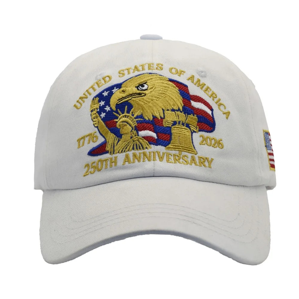USA eagle embroidered baseball cap adjustable patriotic hat for men and women