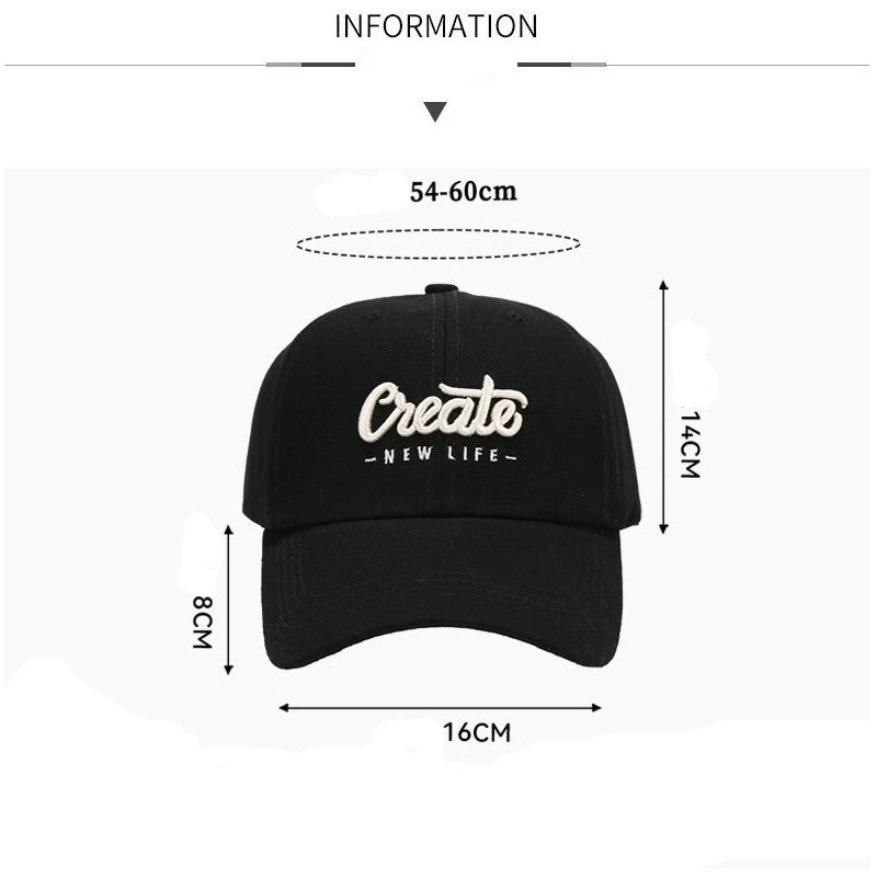 Adjustable baseball cap for men and women sun protection fashion hat