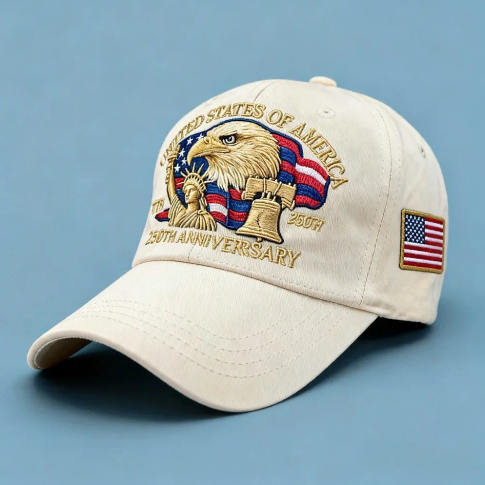 USA eagle embroidered baseball cap adjustable patriotic hat for men and women