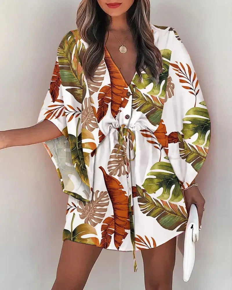 women floral summer dress
casual v neck mini dress women
women loose fit floral dress
stylish summer dress for women
women beach vacation dress
floral print women mini dress
elegant women summer outfit
women bat sleeve dress
lightweight women casual dress
women trendy floral dress