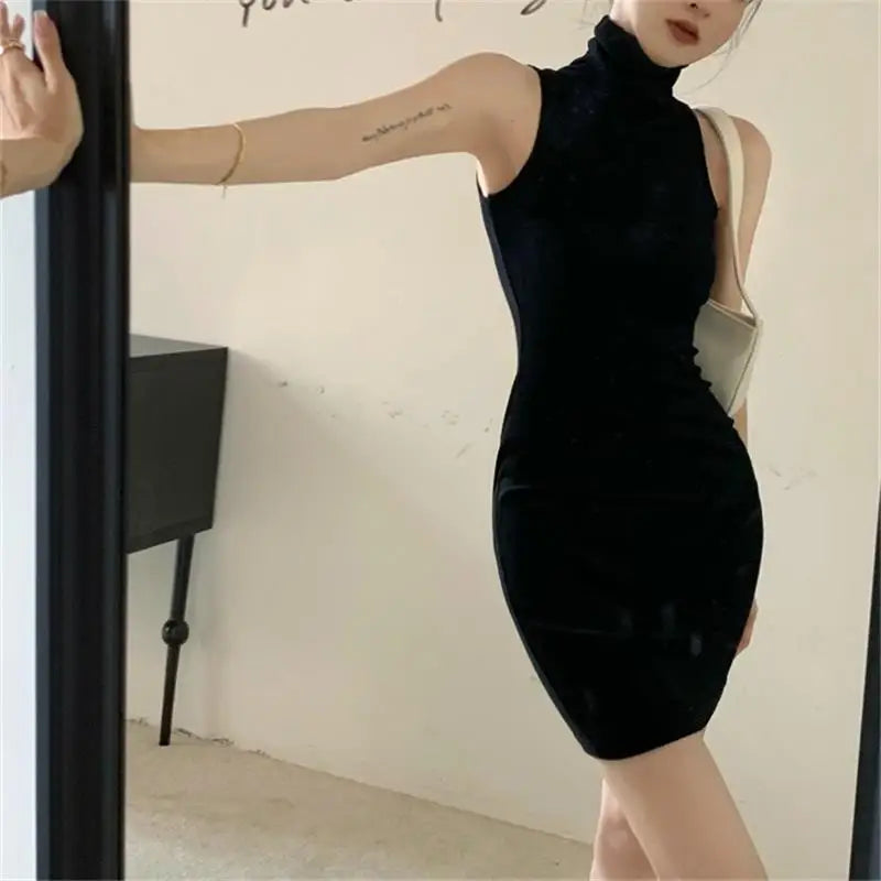 High Neck Bodycon Dress