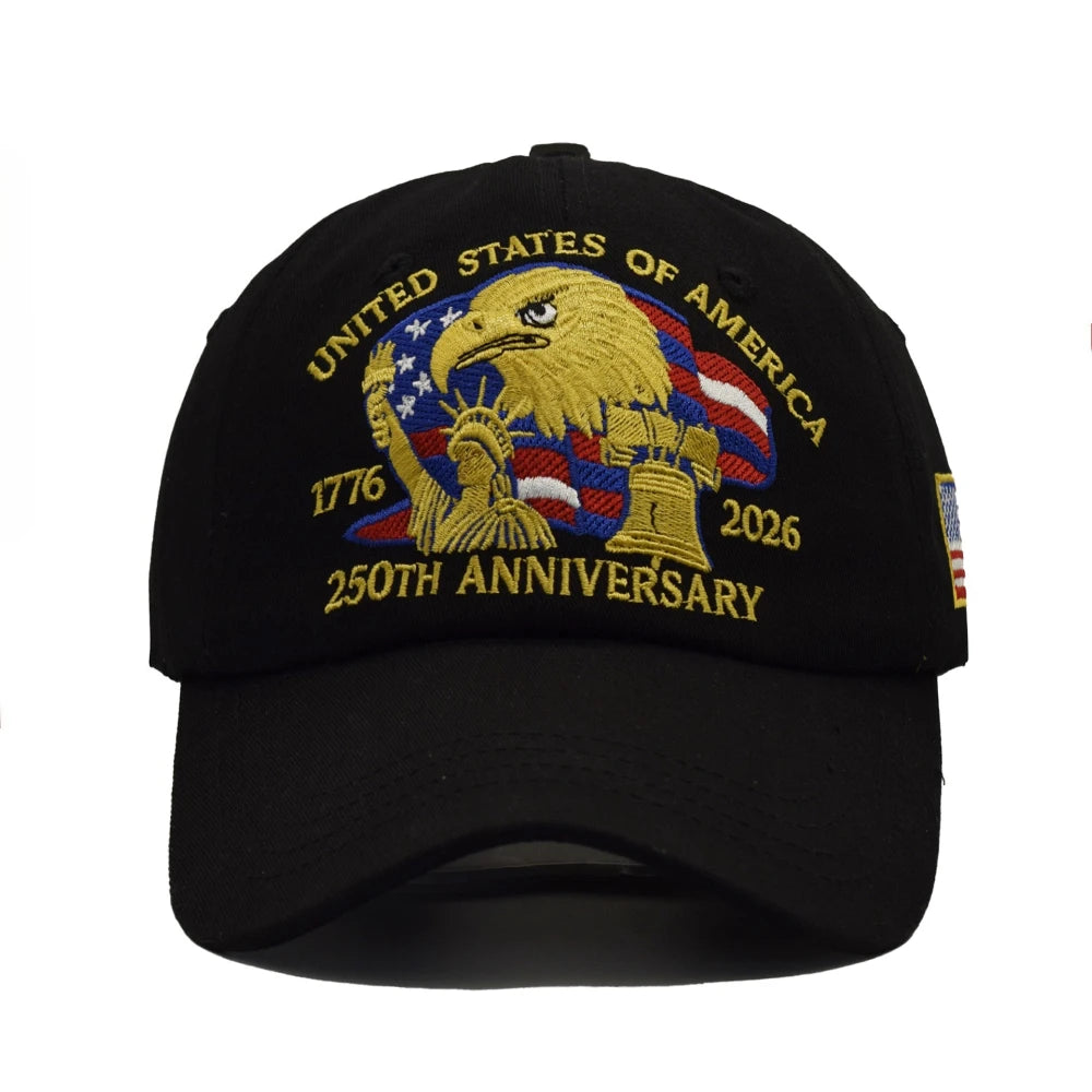 USA eagle embroidered baseball cap adjustable patriotic hat for men and women