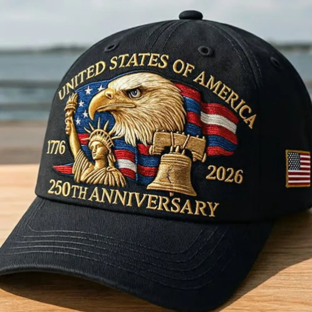 USA eagle embroidered baseball cap adjustable patriotic hat for men and women