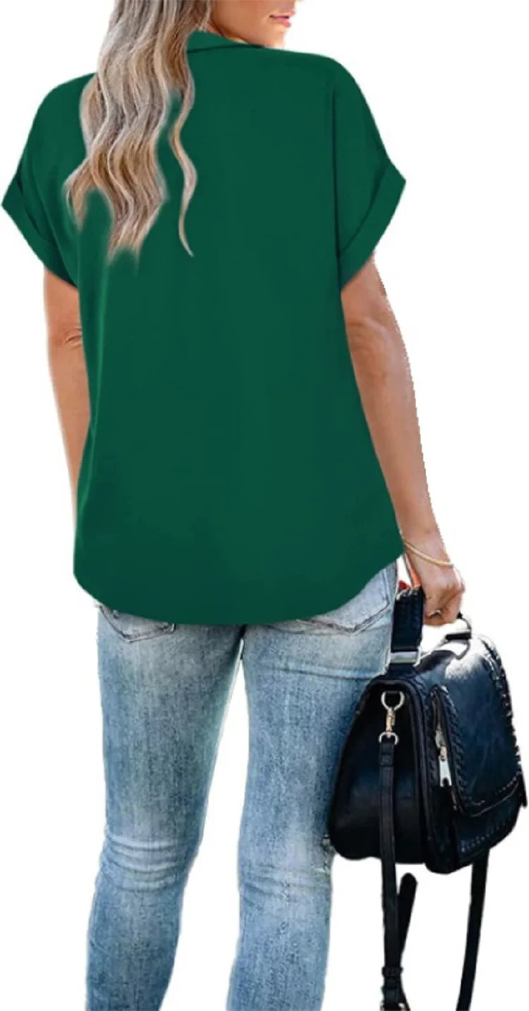 women casual summer blouse shirt
lightweight women summer top
women turn down collar blouse
elegant casual women shirt
breathable summer blouse women
women fashion blouse green
navy blue women casual shirt
trendy women summer blouse
lightweight office blouse women
stylish women casual tops