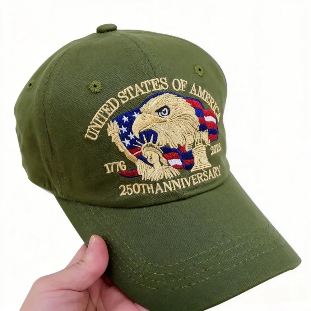 USA eagle embroidered baseball cap adjustable patriotic hat for men and women