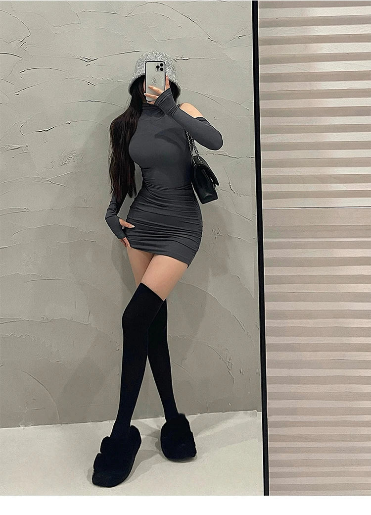 High Neck Bodycon Dress