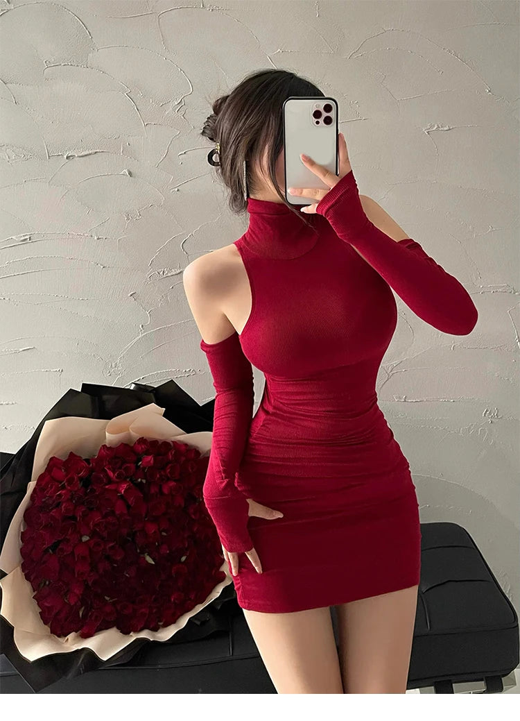 High Neck Bodycon Dress
