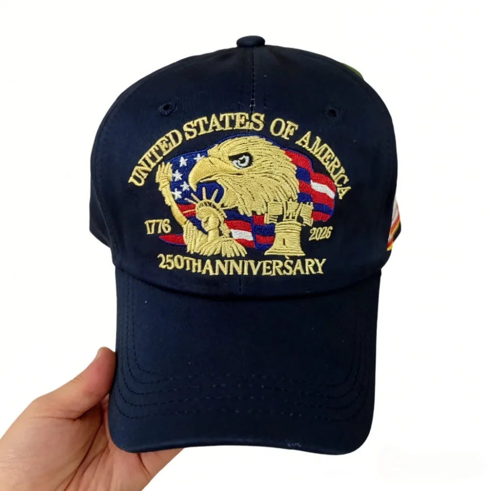 USA eagle embroidered baseball cap adjustable patriotic hat for men and women