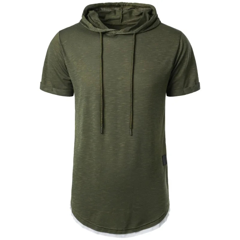 Men Hooded T Shirt
