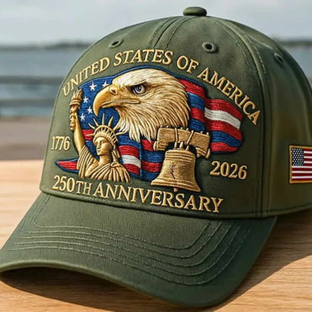 USA eagle embroidered baseball cap adjustable patriotic hat for men and women
