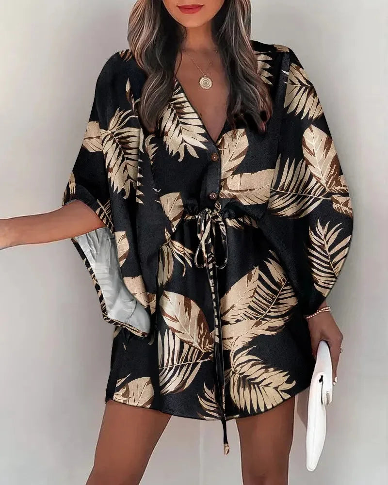 women floral summer dress
casual v neck mini dress women
women loose fit floral dress
stylish summer dress for women
women beach vacation dress
floral print women mini dress
elegant women summer outfit
women bat sleeve dress
lightweight women casual dress
women trendy floral dress
