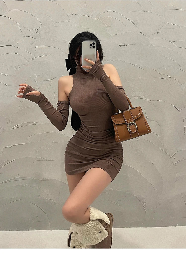 High Neck Bodycon Dress