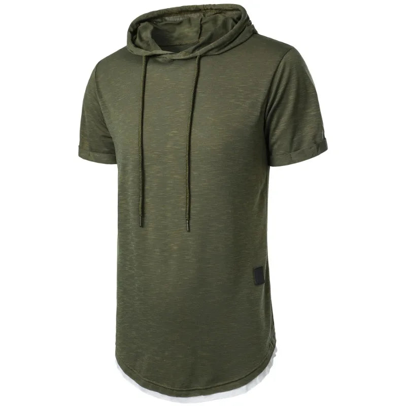 Men Hooded T Shirt