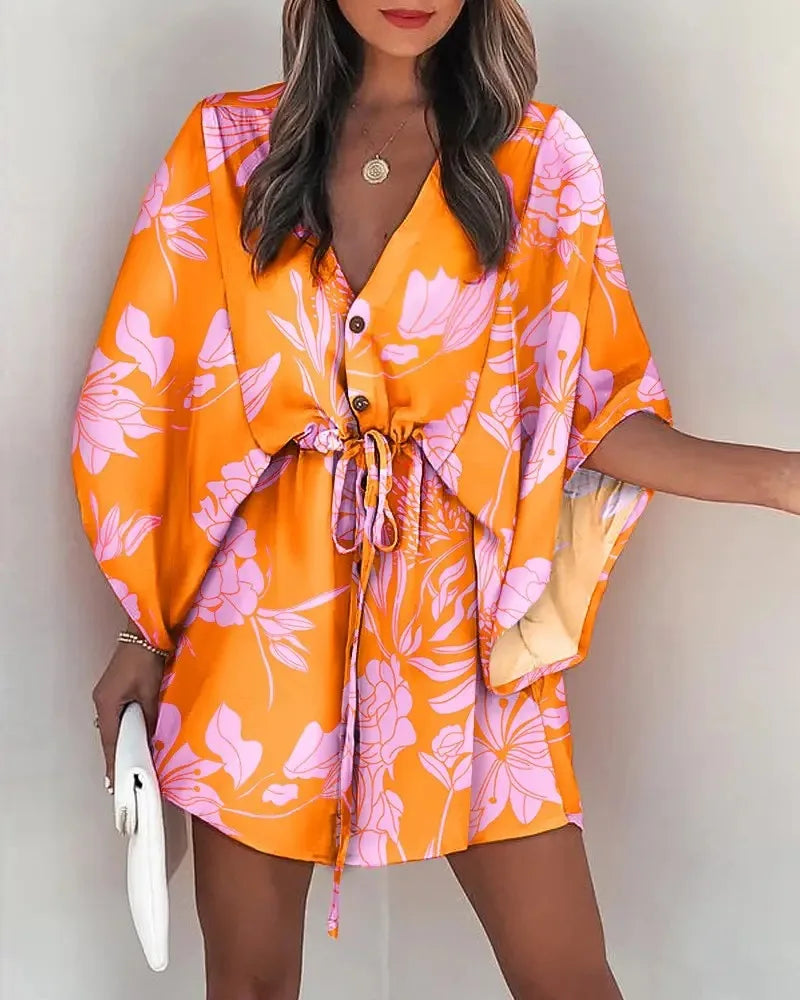 women floral summer dress
casual v neck mini dress women
women loose fit floral dress
stylish summer dress for women
women beach vacation dress
floral print women mini dress
elegant women summer outfit
women bat sleeve dress
lightweight women casual dress
women trendy floral dress