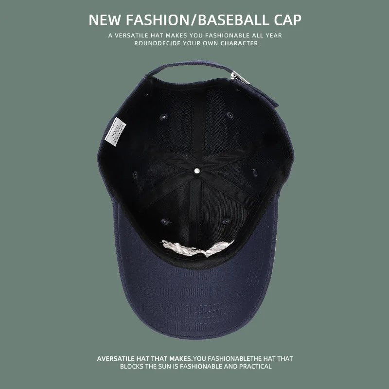 Adjustable baseball cap for men and women sun protection fashion hat