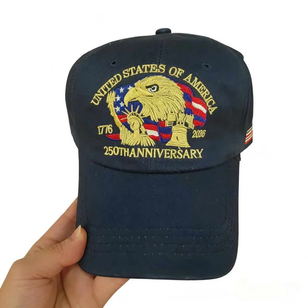 USA eagle embroidered baseball cap adjustable patriotic hat for men and women