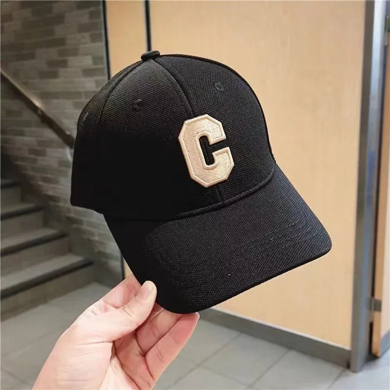 black embroidered baseball cap fashion streetwear

