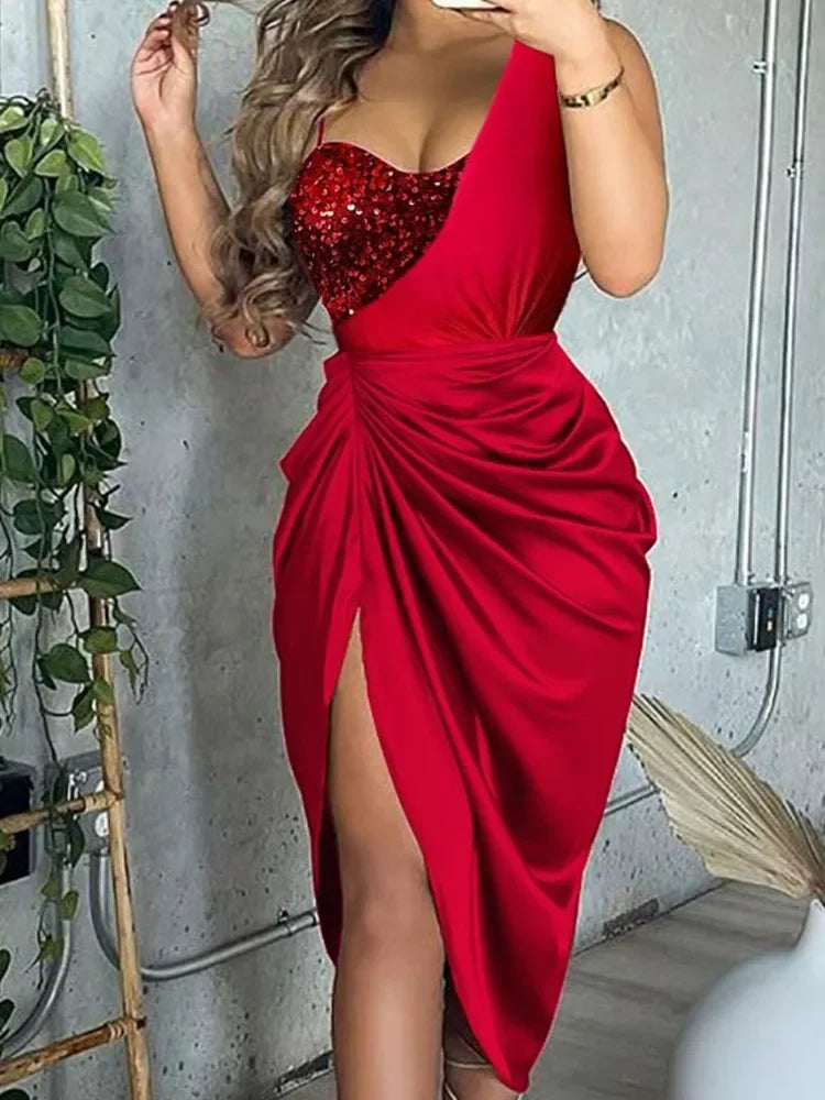 One Shoulder Party Dress