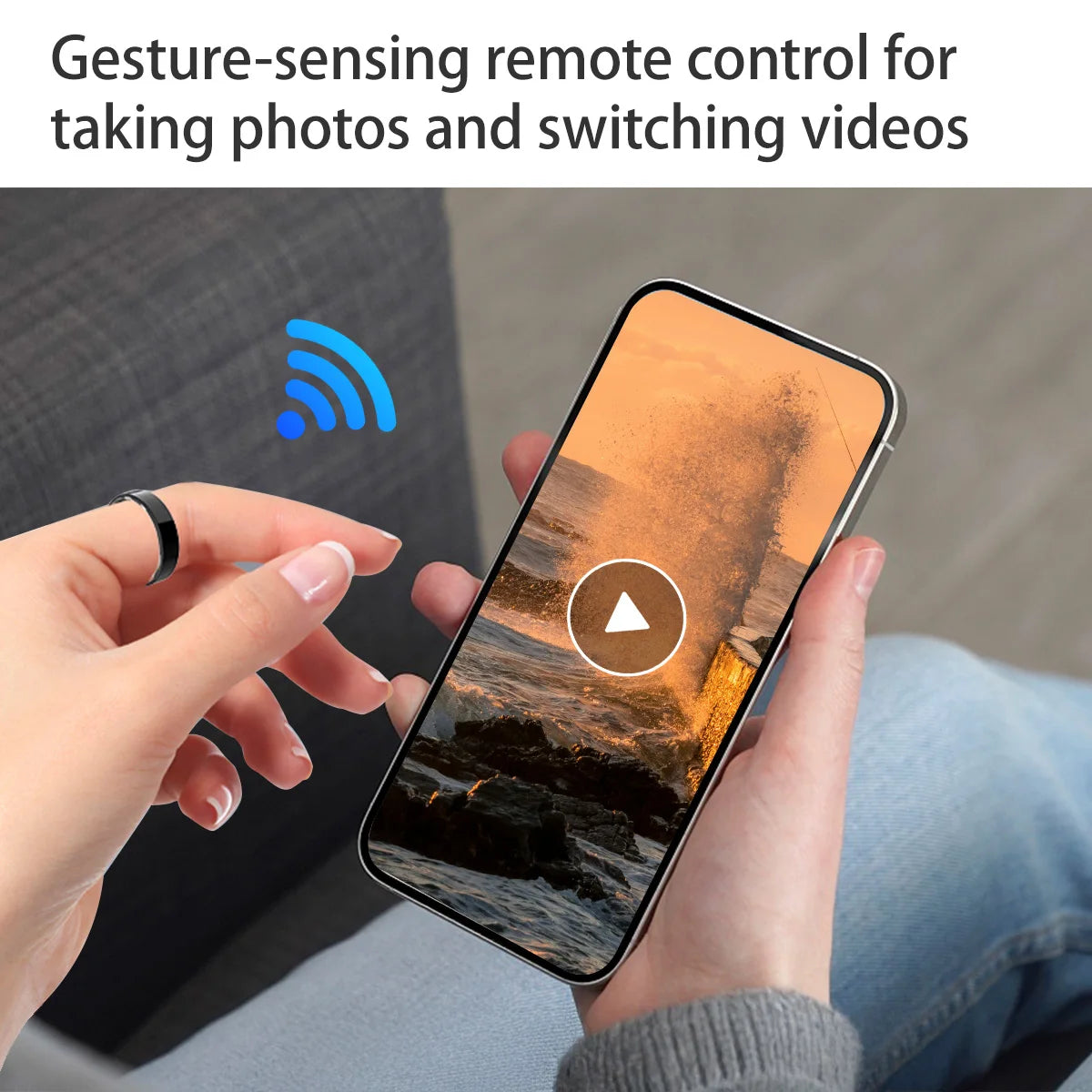 Smart Health Ring with Bluetooth connectivity, fitness tracking, sleep monitoring, waterproof stainless steel design for men and women