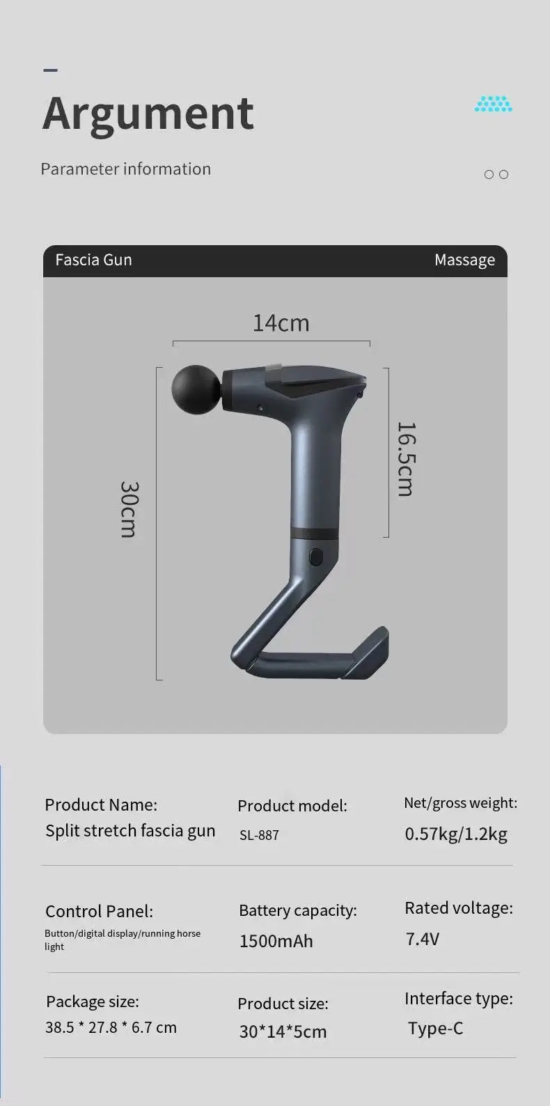 Long Handle Massage Gun
