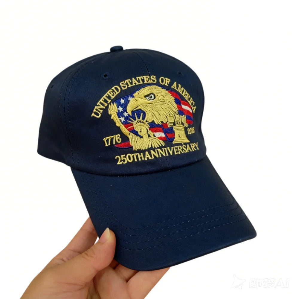 USA eagle embroidered baseball cap adjustable patriotic hat for men and women