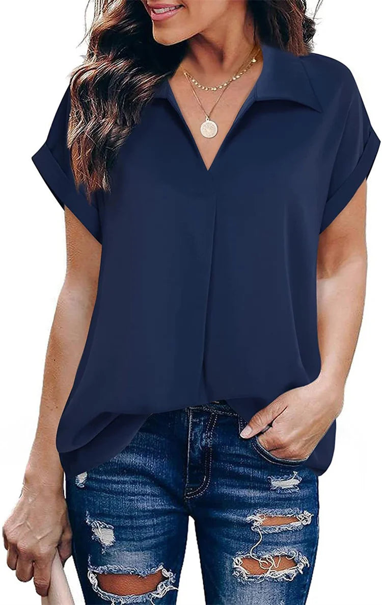 women casual summer blouse shirt
lightweight women summer top
women turn down collar blouse
elegant casual women shirt
breathable summer blouse women
women fashion blouse green
navy blue women casual shirt
trendy women summer blouse
lightweight office blouse women
stylish women casual tops