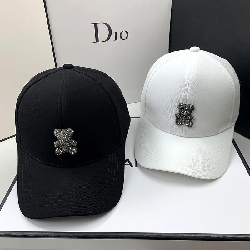 korean cap, bear baseball cap, korean fashion cap, streetwear cap, unisex baseball cap, womens baseball cap, summer cap, trendy hat, casual cap, fashion baseball hat, korean streetwear hat, adjustable cap, cute baseball cap, outdoor cap, aesthetic hat